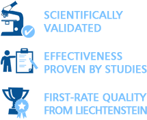 QRS is scientifically validated, the effectiveness is proven by studies, first-rate quality from Liechtenstein