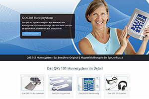 Detaillierte Infos zum QRS 101 Homesystem Magnetfeldtherapie Gerät auf der QRS101.de